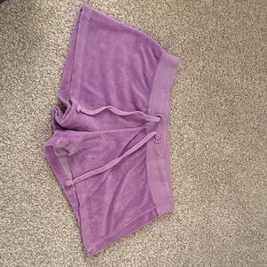 Lucy Lavender Terry Athletic Shorts